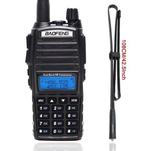 BAOFENG UV-82 5W Portable Walkie Talkie VHF/UHF Dual Band Long Range Dual PTT UV82 Two Way Radio Amateur Ham Radio Transceiver