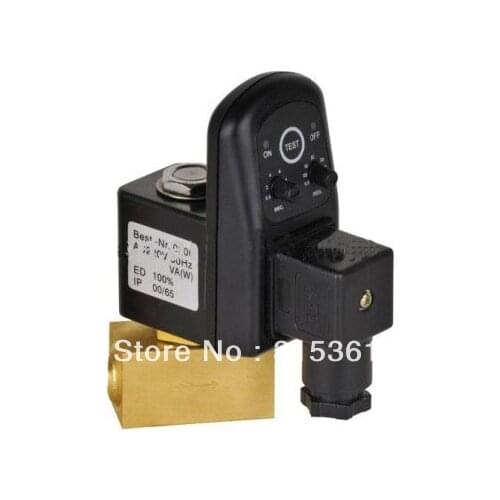 Free Shipping 1/4'' Electric Drain Valve with Timer EDV-08 24-240V Volt
