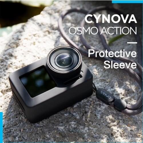 Cynova High-quality OSMO ACTION Silicone Protective Case + Adjustable Lanyard for DJI Osmo Action Accessories