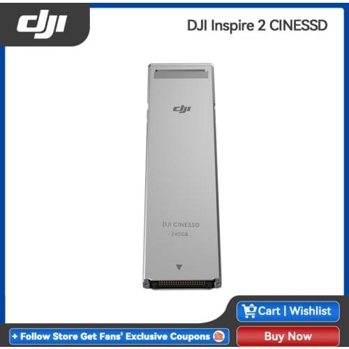 DJI Inspire 2 CINESSD 240 GB 5.2K 30fps 4K 60fps CinemaDNG Apple ProRes Support Up to 8 minutes