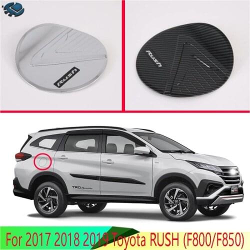 For 2017 2018 2019 Toyota RUSH (F800/F850) ABS Chrome fuel tank cap cover car-styling trim oil fuel cap protective