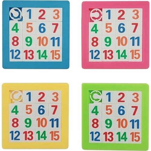 EHBqna 1pc 3D Slide Puzzle Plastic Building Childrens Educational Toys Numbers Alphabets Learning Jigsaw Game Puzzles Gift Hot