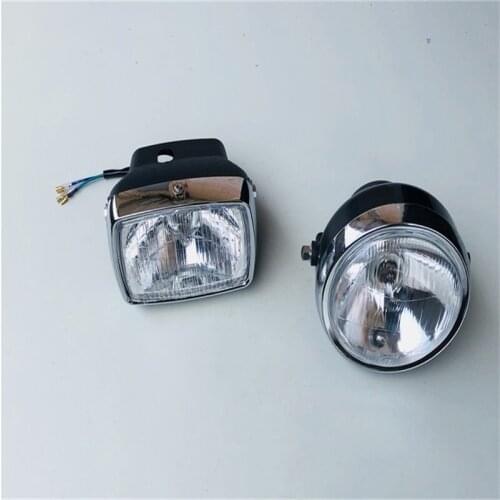 Motorcycle Headlamps assembly rectangle and Round Shaped Head Lamp Headlamp Headlight Assy For LIFANG JH70 JH70 JH48 70CC