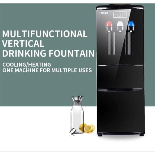 HZB-15YLR Vertical water dispenser Multifunction ice maker Small home bar commercial milk tea shop Round ice cube making machine