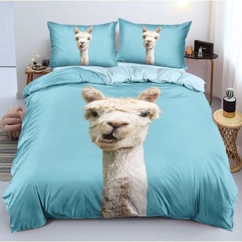 3D Animal Bedding sets King Bed Linen Queen Duvet cover set Alpaca Quilt/Comforter case Pillow shams Full Double Single size