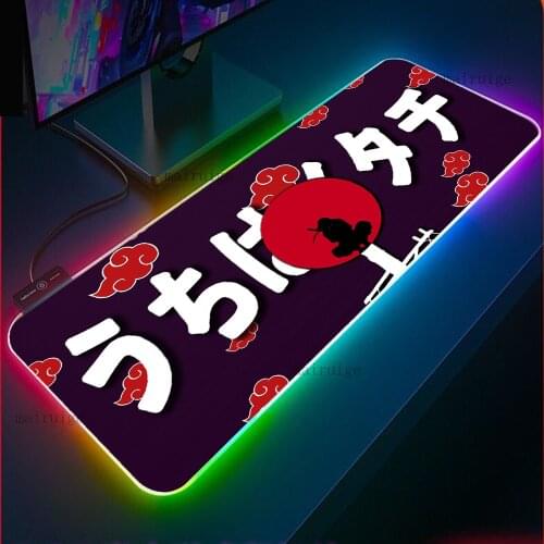 Best Selling Japanese Anime Mouse Pad RGB Gamer Notebook Keyboard Gaming Accessories Backlit LED Computer Desktop Mouse Desk Mat