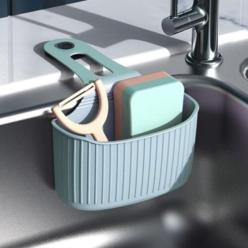 Multi-function Drain Basket Kitchen Sink Washing Storage Rack Plastic Faucet Hanging Bag Kitchen Tool