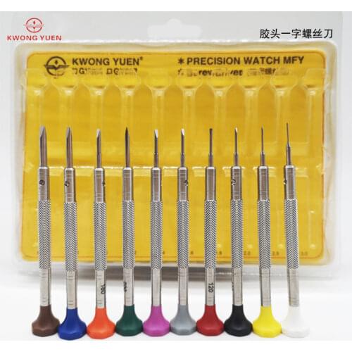 Watch tools 10 plastic box set screwdriver professional repair table tools screwdriver repair 0.6-3.0mm
