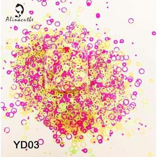 15g Mixed Size Pink Color Circle Sequins For Nail Arts Handmade Card Cloth Handmade Craft Accessories DIY Sequins