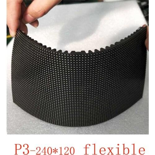 Indoor full color p3 Flexible led panel 240*120mm led screen module for indoor led display Shopping Center Cylindrical Advertisi