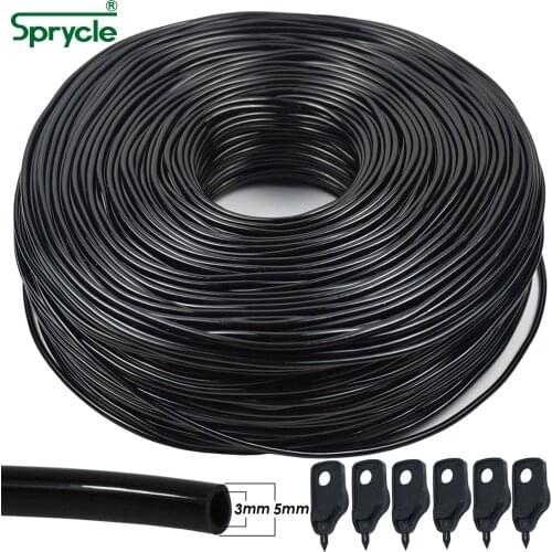 SPRYCLE 5-140M 3/5mm PVC Hose Micro Drip Irrigation System w/ Puncher 1/8'' Garden Tubing Pipe Arrow Dripper Plants Greenhouse