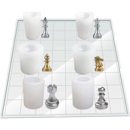 3D International Chess Silicone Mold Chocolate Candy Cake Cupcake Fondant Decorating Tool Beeswax Candle Mould