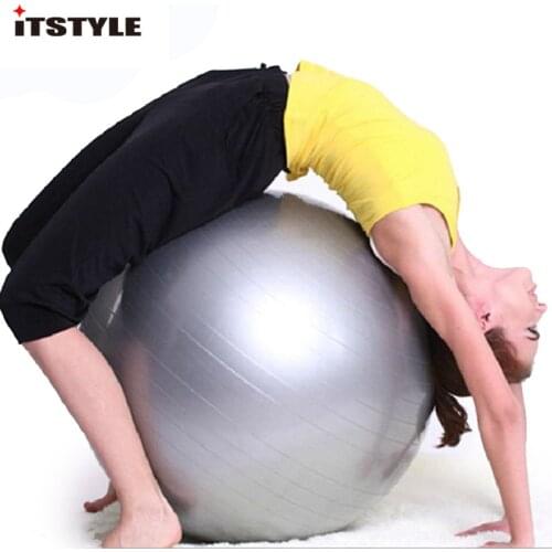 ITSTYLE Sports Yoga Balls Bola Pilates Fitness Gym Fitball Exercise Pilates Workout Massage Balance ball 45cm 55cm 65cm 75cm