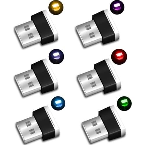 Universal Car Interior LED Decoration Night Light USB Interface Plug-in