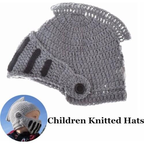 Handmade Knitted Baby Wool Hat Warm Beanies Hat Winter Cartoon Children Kids Adjustable Cap Baby Boy Clothes Accessories