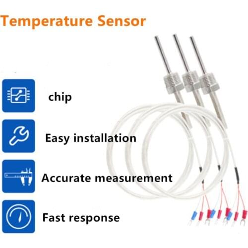 WZP-291 thermal resistance / Pt100 temperature sensor two wire / three wire / 4 points thread fixed thermal resistance probe