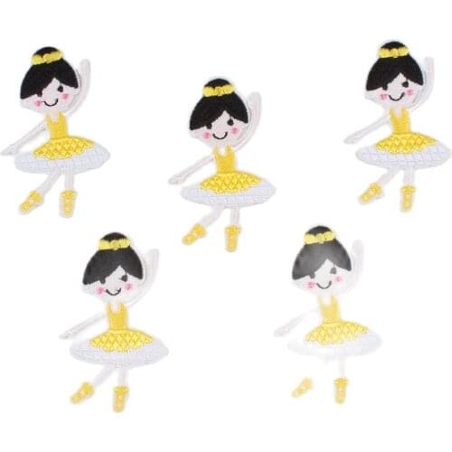 10pcs/lot Cartoon Girl Stickers Iron On Sew On Jeans Backpack Garments Hats Patches DIY Fabirc Appliques Sewing Fashion Badge