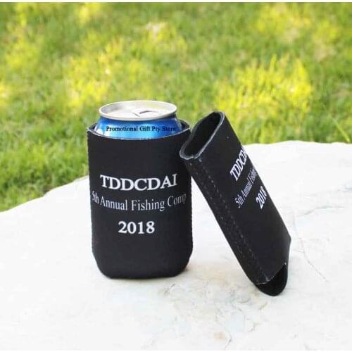 100pcs Printing Logo Foldable Neoprene Can Cooler Drink Sleeve Beer Can Cooler Wedding Gift Customize Promotional Stubby Holders