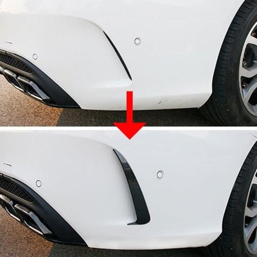 2 PCS Carbon Fiber Rear Bumper Spoiler Air Vent Cover Trim for Mercedes Benz C Class W205 C200 C63Sedan 4 Door 2014-2017
