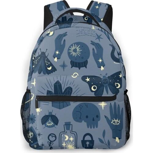 2021 Travel Backpacks Shades Blue Esoteric Occult Girl Backpack For Women Large Capacity School Bag For Teenage