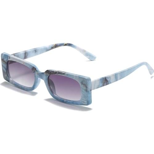 2021 New Fashion Square Sunglasses Women Men Marble Grain Frame Lens Rectangle Brand Designer Quality Luxury Sun Glasses UV400