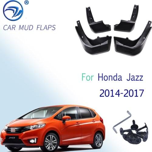 4 Stuks Auto Spatlappen Voor Achter Wielkasten Spatlappen Splash Guards Auto Spatborden Voor Honda Jazz 2014 2015 2016 2017