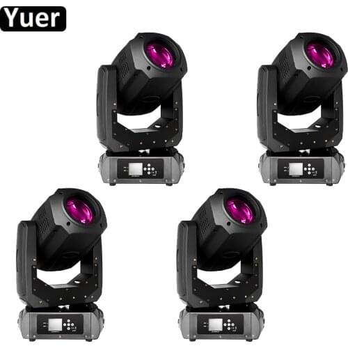 4Pcs/Lot Lyre Beam Spot Wash 3IN1 200W Moving Head Light DMX512 Color Music DJ Disco Light Wedding Party Club Bar Lighting