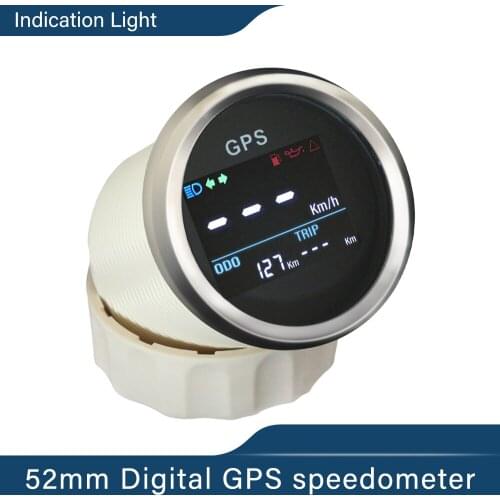 52mm Universal Digital GPS Speedometer Tripmeter Adjustable Odometer for Boat Yacht Motorcycle Car 2" 12V 24V with Alarm