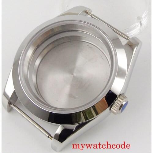 Watch Accessories Parts 36mm Polished Watch Case Fit NH35 NH36 Automatic Movement Silver Color Stainless Steel Case Solid Back