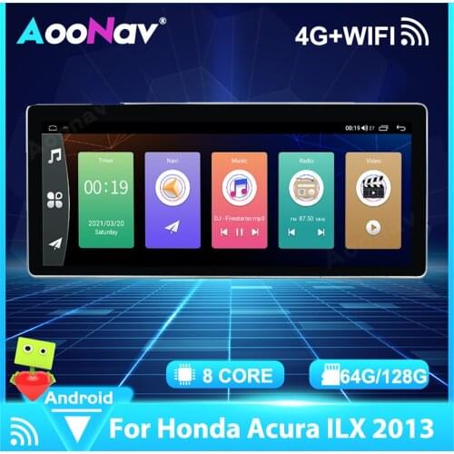 Android 10.0 For Honda Acura ILX 2013 Car Multimedia Radio GPS Navigation Auto 4G WIFI Wireless Carplay Stereo Touch Screen
