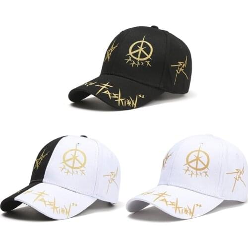 Women Men Baseball Hat Sun Portable Star Graffiti Print Breathable Sun Visor Non-glare Ponytails Available