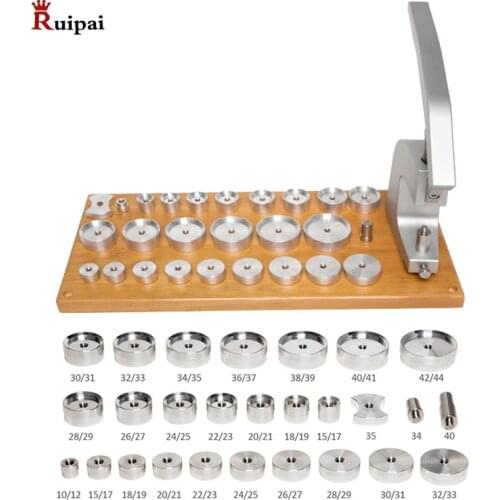RUIPAI Watch Case Pressing Tool 5500-A Watch Crystal Press with 25 Tapered Dies