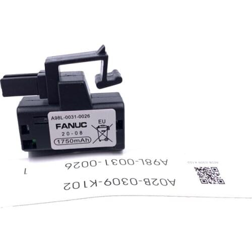 FANUC A02B-0309-K102 A98L-0031-0026 3V 1750MAH Industrial PLC CNC Lithium Battery FOR FANUC CNC PLC System Battery Pack
