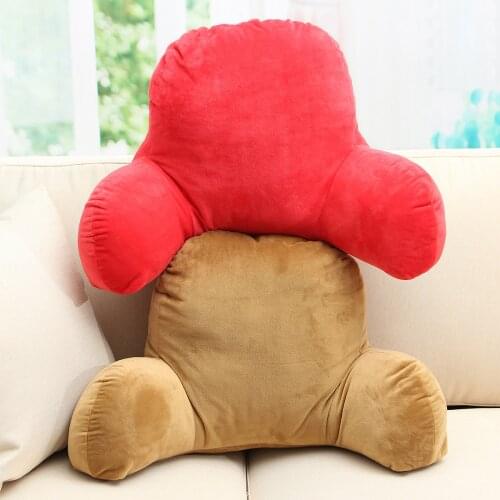 KIWARW Lounger Lumbar Pillow Back Waist Rest Support Office Chair Backrest Bed Reading living Room Wedge Cushion Home Decor