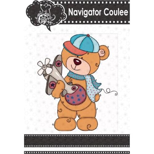 Metal cutting mold bear airplane scarf die-cutting die DIY scrapbook version popular childrens card paper mold 2021 new