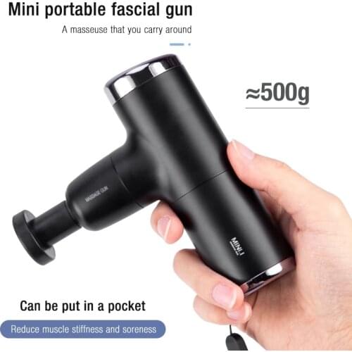 Syeosye Mini Massage Gun Deep Tissue Fascial Gun Electric Massager Body Neck Muscle Vibration Relaxation Pain Relief Therapy