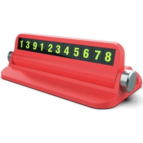 Multi-functional Auto Car Temporary Parking Card with Smartphone Holder Hidden Luminous Mobile Phone Number Plate