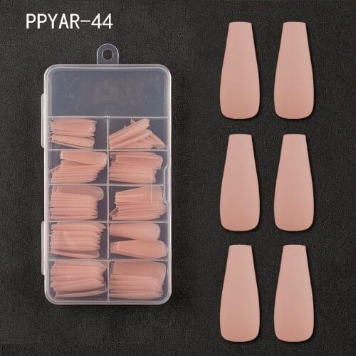 100pcs/pp Box False Nails Solid Color Long Ballet Fake Nails Full Cover Coffin Nail Tips Press on Nails Detachable Coffin Nails