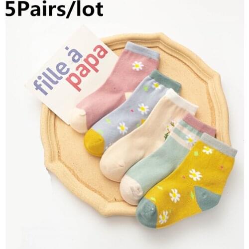 Kids Soft Cotton Socks 5 Pairs/Lot Boy,Girl,Baby,Cute Cartoon Warm Fashion Sport Socks Autumn Winter Socks Children Gift
