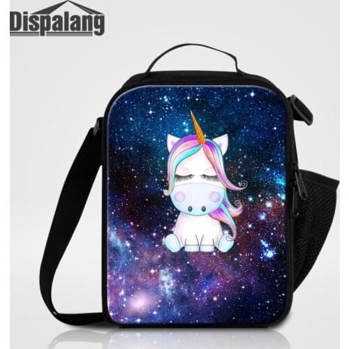 Newest Meal Package Universe Space Cartoon Unicorn Prints Children Lunch Bag Women Men Food Thermal Bag Cooler Bag Bolsa Termica