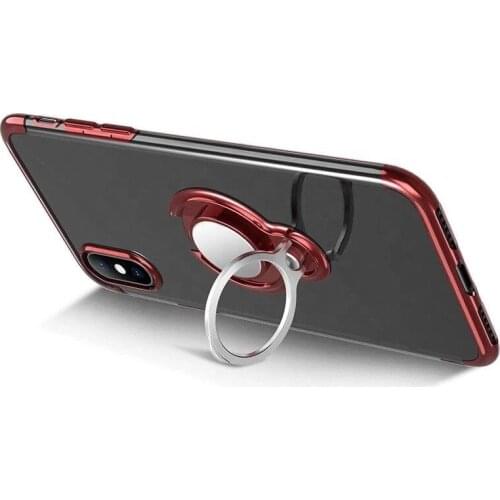 Newest 2019 Magnetic Ring Holder Plating Clear Soft TPU Case For iPhone Xs Max Accessories