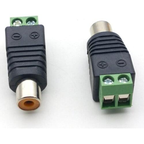 100pcs NEW terminal block to RCA female for TV Video adapter Cinch connectors
