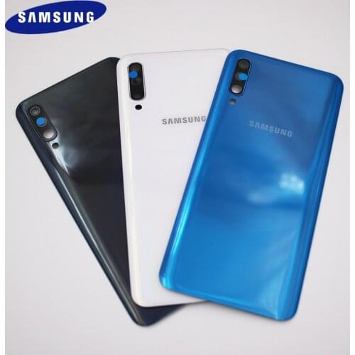 Original Samsung A50 2019 A505 A505F A505DS Battery Back Cover Plastic Rear Door Housing Panel For Galaxy A 50 With Camera Lens