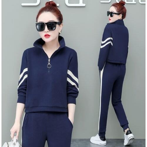 Autumn Sports Suits For Women Two Piece Set top and pants Clothes 2 Piece Set 2020 Lounge Wear Korean Fashion Fall new trendy
