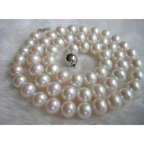 Excellent 8-9MM WHITE PEARL NECKLACE 18Inch 36" 100Inch