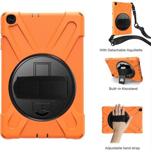 Shock Proof Hybrid Case for Fire HD10 2015 2017 2019 Stand Cover HD 10 Anti-knock Protector Bag with Shoulder Strap