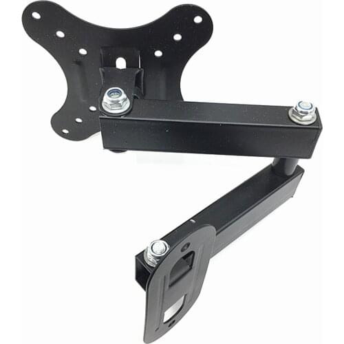 10kg Adjustable 14-27 Inch Tv Wall Mount Bracket Flat Panel Tv Frame Support 15 Degrees Tilt With Small Wrench For Led Monitor