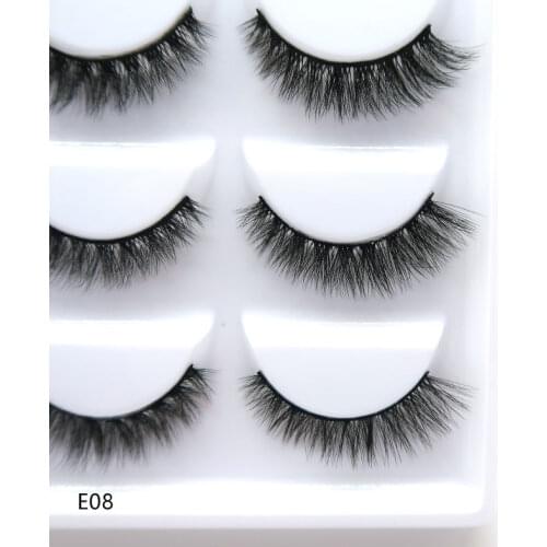 2/5/50/100Boxes Real Mink Eyelashes Natural Long False Eyelashes 3d Mink Lashes Soft Eyelash Extension Makeup maquiagem H13 E08