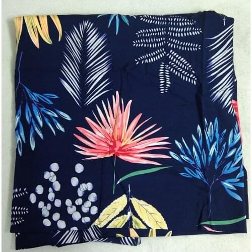 100x140cm Graceful Red Yellow Leaf Flower Rayon Fabric Viscose Soft Smooth Fabric For Shirt Baby Cloth Dress pajamas