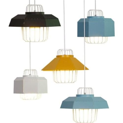 Modern Simple Color Geometric Lamp Milk Tea Shop Light Coffee Hall Light Corridor Light Free Shipping